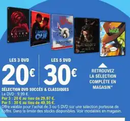 E.Leclerc Sélection DVD Succès & Classiques offre