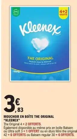 E.Leclerc Mouchoir en boîte The Original Kleenex offre