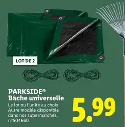 Lidl PARKSIDE Bâche universelle offre