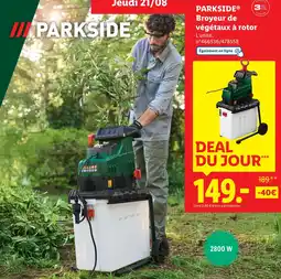 Lidl PARKSIDE Broyeur de végétaux à rotor offre