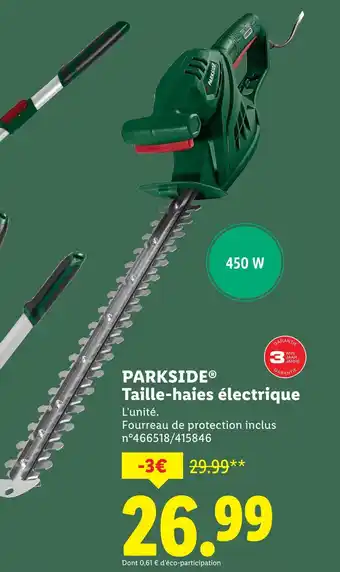 Lidl PARKSIDE Taille-haies électrique offre