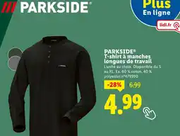 Lidl PARKSIDE T-shirt à manches longues de travail offre