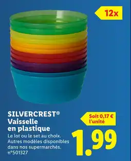 Lidl SILVERCREST Vaisselle en plastique offre