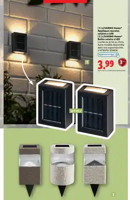 Lidl LIVARNO Home Appliques murales solaires à LED offre