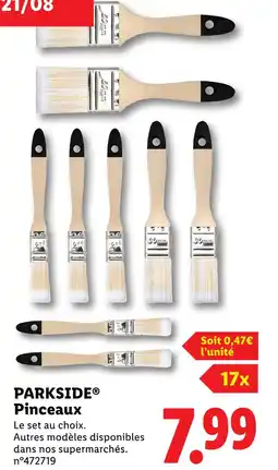Lidl PARKSIDE Pinceaux offre