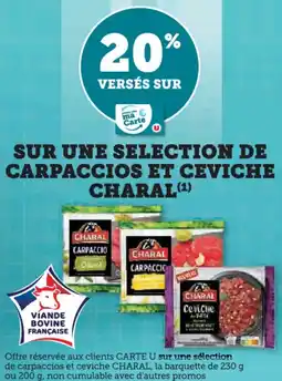 U Express Sur une selection de carpaccios et ceviche charal offre