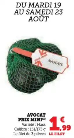 U Express Avocat prix mini offre