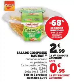 U Express Salade composee daunat offre