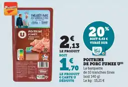 U Express Poitrine de porc fumee u offre