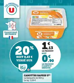 U Express Carottes rapees u offre
