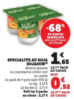 U Express Specialite au soja sojasun offre