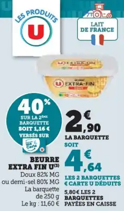 U Express Beurre extra fin u offre
