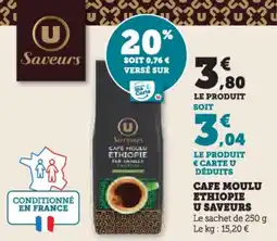 U Express Cafe moulu ethiopie u saveurs offre