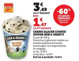 U Express Creme glacee cookie dough ben & jerry's offre
