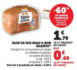 U Express Pain de mie beau & bon harrys offre