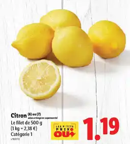 Lidl Citron offre