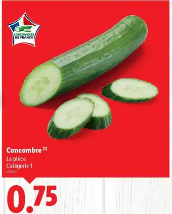 Lidl Concombre offre