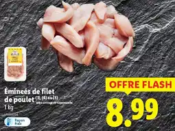 Lidl Émincés de filet de poulet offre