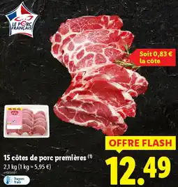 Lidl 15 côtes de porc premières offre