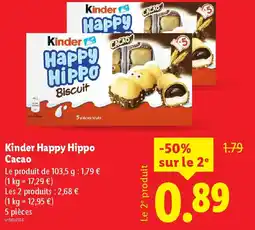 Lidl KINDER Happy Hippo Cacao offre