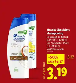 Lidl HEAD&SHOULDER shampooing offre