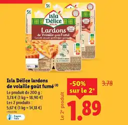 Lidl ISLA DELICE lardons de volaille goût fumé offre