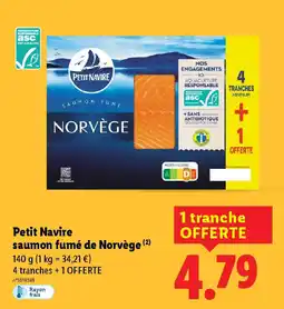Lidl PETIT NAVIRE saumon fumé de Norvège offre