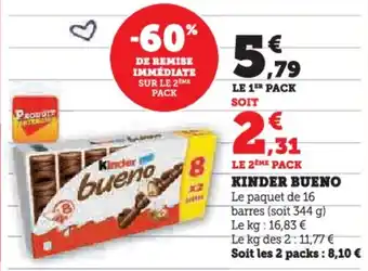 U Express Kinder bueno offre