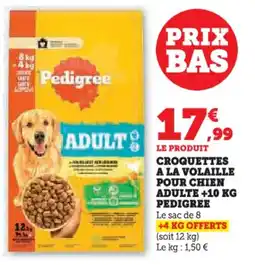 U Express Croquettes a la volaille pour chien adulte offre
