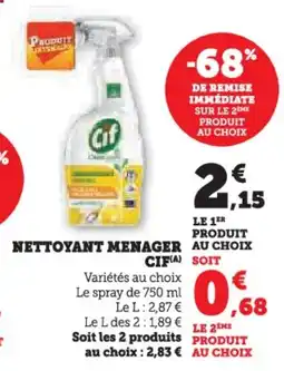 U Express Nettoyant menager cif offre