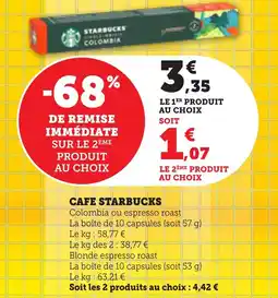 Bi1 Cafe starbucks offre