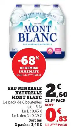 Bi1 Eau minerale naturelle mont blanc offre