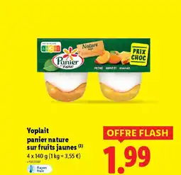 Lidl Yoplait panier nature sur fruits jaunes (2) offre