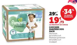 Bi1 Couches pampers duo pack offre
