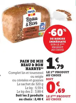 Bi1 Pain de mie beau & bon harrys offre