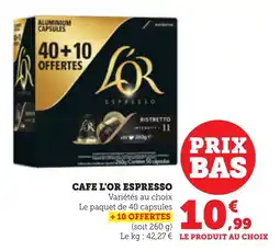 Bi1 Cafe l'or espresso offre