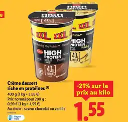 Lidl Crème dessert riche en protéines offre