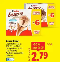 Lidl KINDER BUENO Cônes offre
