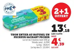 Bi1 Thon entier au naturel un pecheur sachant pecher offre