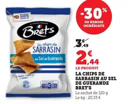 Bi1 La chips de sarrasin au sel de guerande bret's offre