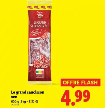 Lidl SAINT ALBY Le grand saucisson sec offre