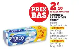 Bi1 Yaourt a la grecque yaos offre