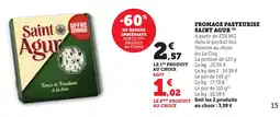 Bi1 Fromage pasteurise saint agur offre