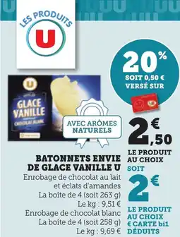 Bi1 Batonnets envie de glace vanille u offre
