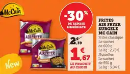 Bi1 Frites air fryer surgele mc cain offre