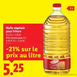 Lidl Huile végétale pour friture offre