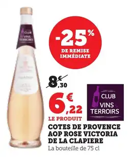Bi1 Cotes de provence aop rose victoria de la clapiere offre
