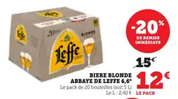 Bi1 Biere blonde abbaye de leffe 6,6° offre