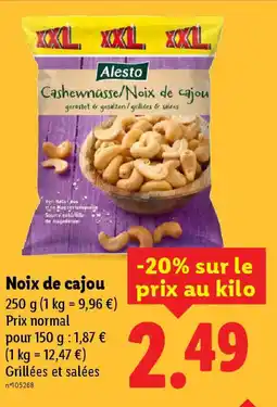 Lidl Noix de cajou offre