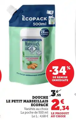 Bi1 Douche le petit marseillais ecopack offre